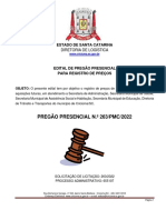 Pregão Presencial N.º 263/Pmc/2022: Estado de Santa Catarina