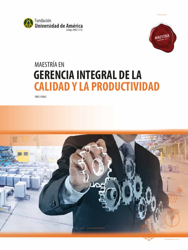 Maestría en Gerencia Integral de La Calidad y Productividad | PDF