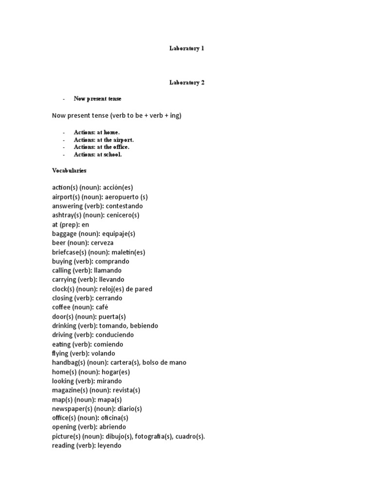 Laboratory PDF Verb Grammatical Number