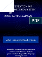EMBEDDED SYSTEM PRESENTATION BY SUNIL KUMAR JAIMAN