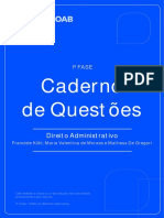 Caderno de Questões Direito Administrativo