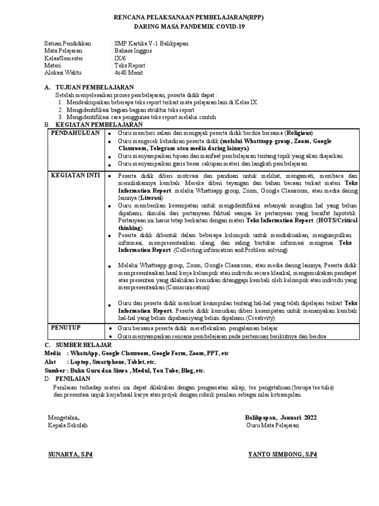 Download Rpp Report Text