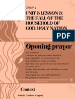 Unit 3 Lesson 3 The Fall of The Household of God Holy Nation