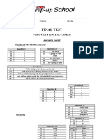 Answer Sheet - Uncover 4