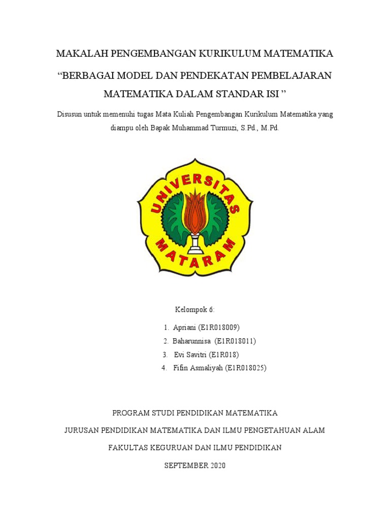 Model Pembelajaran Matematika PBI | PDF | Karier & Perkembangan