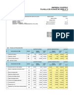 Planilla de Avance Nro 99