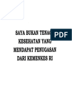 SAYA BUKAN TENAGA  KESEHATAN YANG MENDAPAT PENUGASAN DARI KEMENKES RI