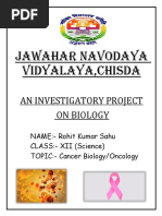 Class 12 Cancer Biology Project File | PDF | Cancer | Cell (Biology)