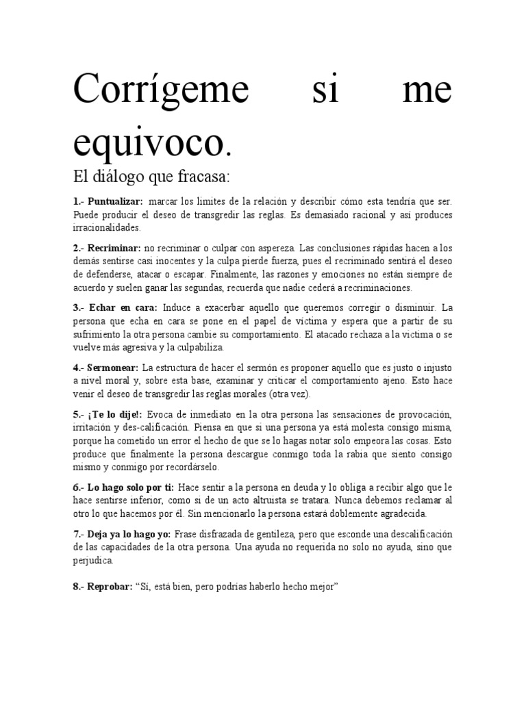 Apuntes Corrigeme Si Me Equivoco Pdf
