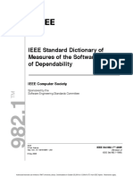 IEEE Standard Dictionary of Measures of The Software Aspects of Dependability