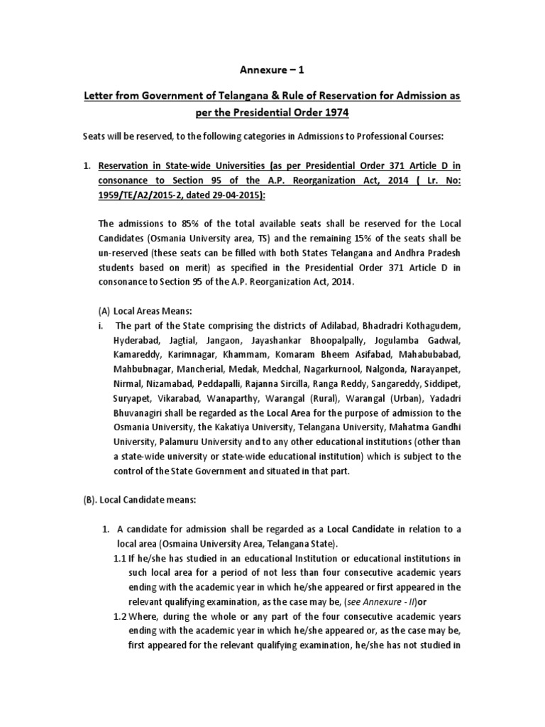 Annexures From I To IX | PDF