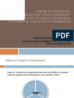 Teknik Pengendalian Jadwal Biaya Dan Lingkup Pekerjaan Pada Bantuan Pemerintah Prasara