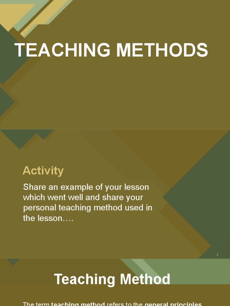 Teaching Methods | PDF | Teaching Method | Teachers