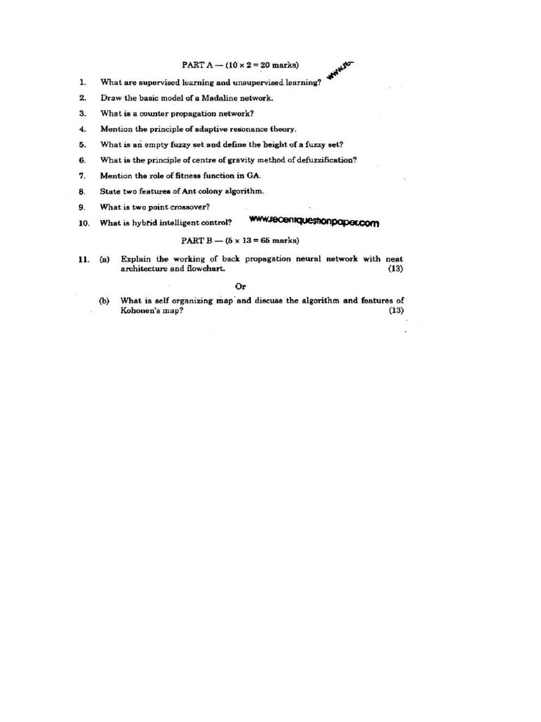 Soft Computing Question PaperOther Univ PDF