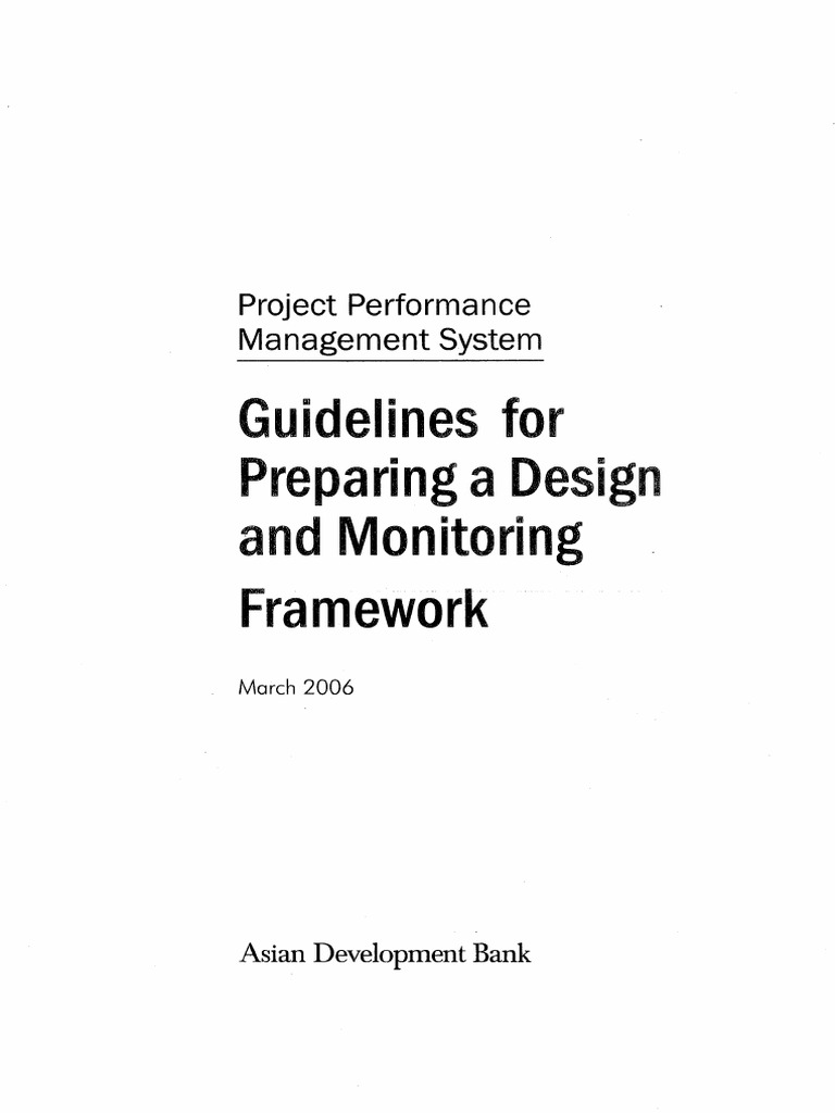 Guidelines For Preparing A Design and Monitoring Framework | PDF