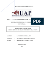 Mejora calidad Gloria S.A. procesos producción