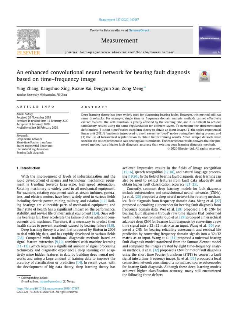 Enhanced CNN for Bearing Fault Diagnosis | PDF | Deep Learning ...