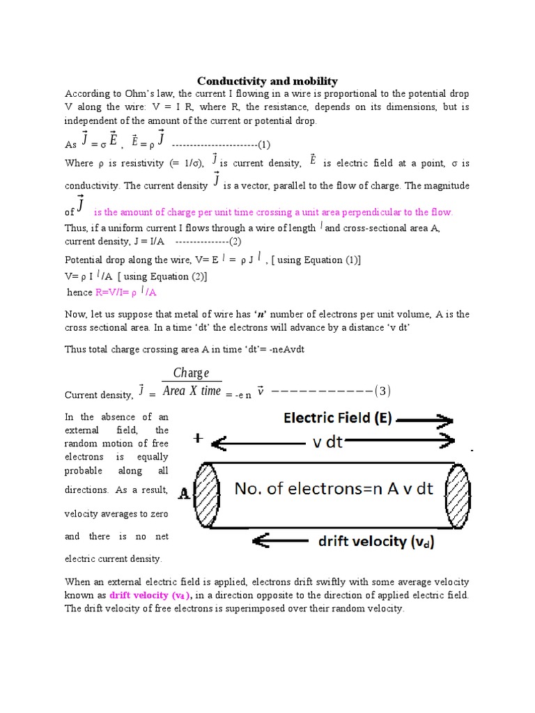 Lecture13_Conductivity and Mobility PDF Electrical Resistivity And