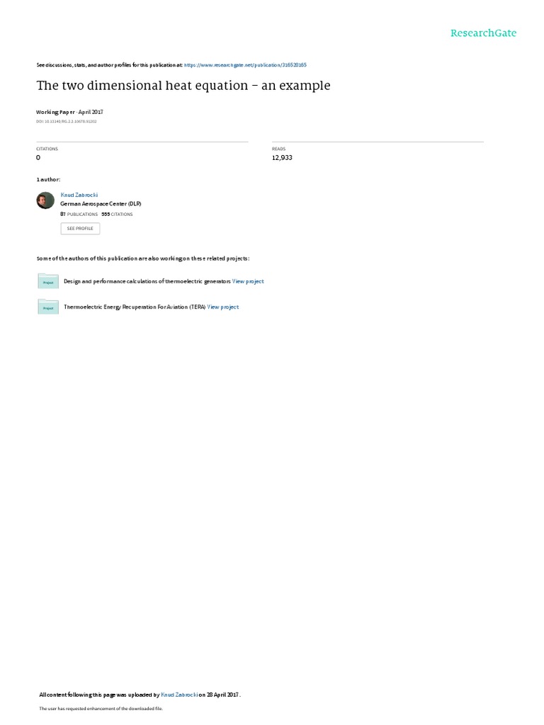 Two Dim HE | PDF | Ordinary Differential Equation | Partial ...