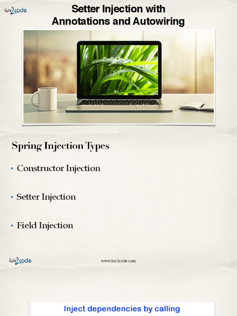 23 Annotation Setter Injection Overview PDF Computer Science