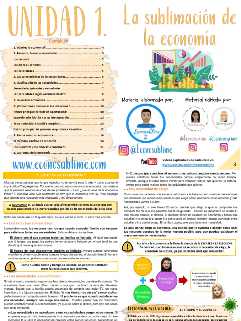 Tema 1 - Libro Digital - Introducción A La Economía | PDF | Costo de ...