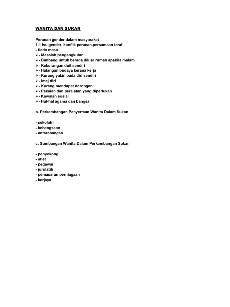 Wanita Dan Sukan Pdf