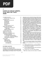 Control of Scattered Radiation, X-Ray Tables and 'Bucky' Stands