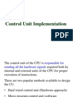 CPU Control Unit Implementation
