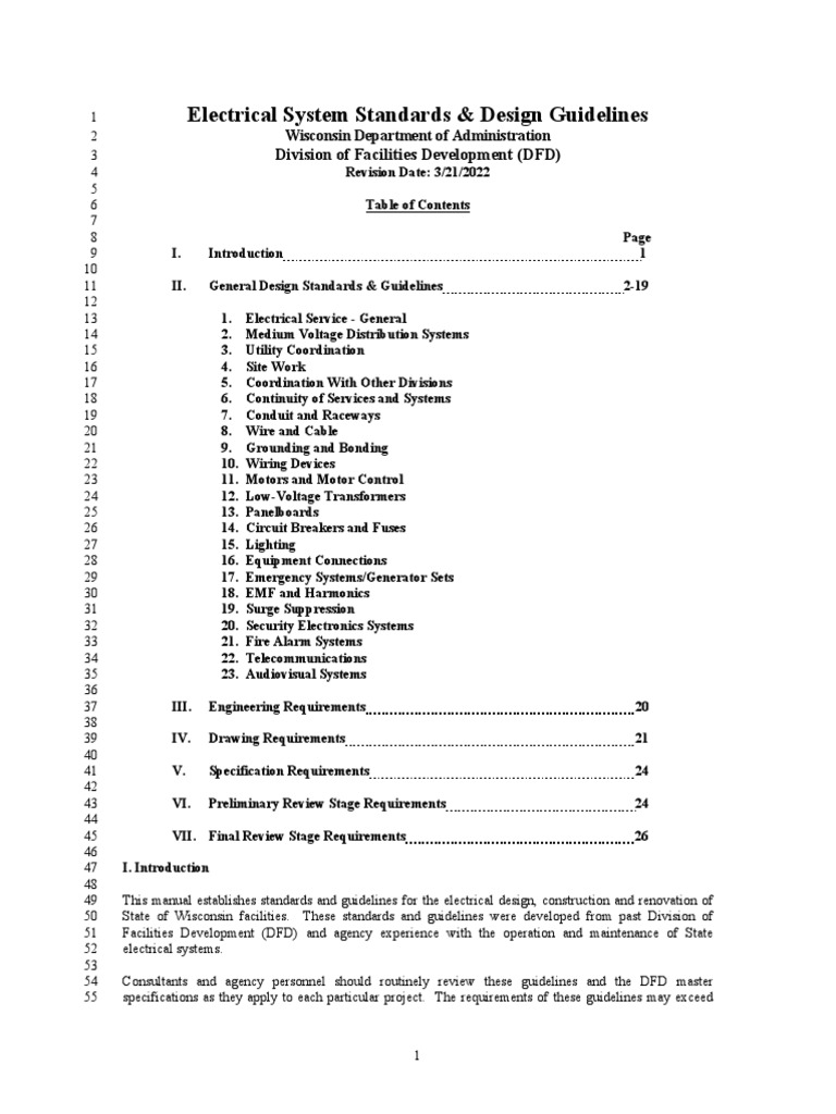 Rsc Electrical Guidelines