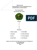 Makalah Analisis Sejahteraan Dan Ekonomi Desa