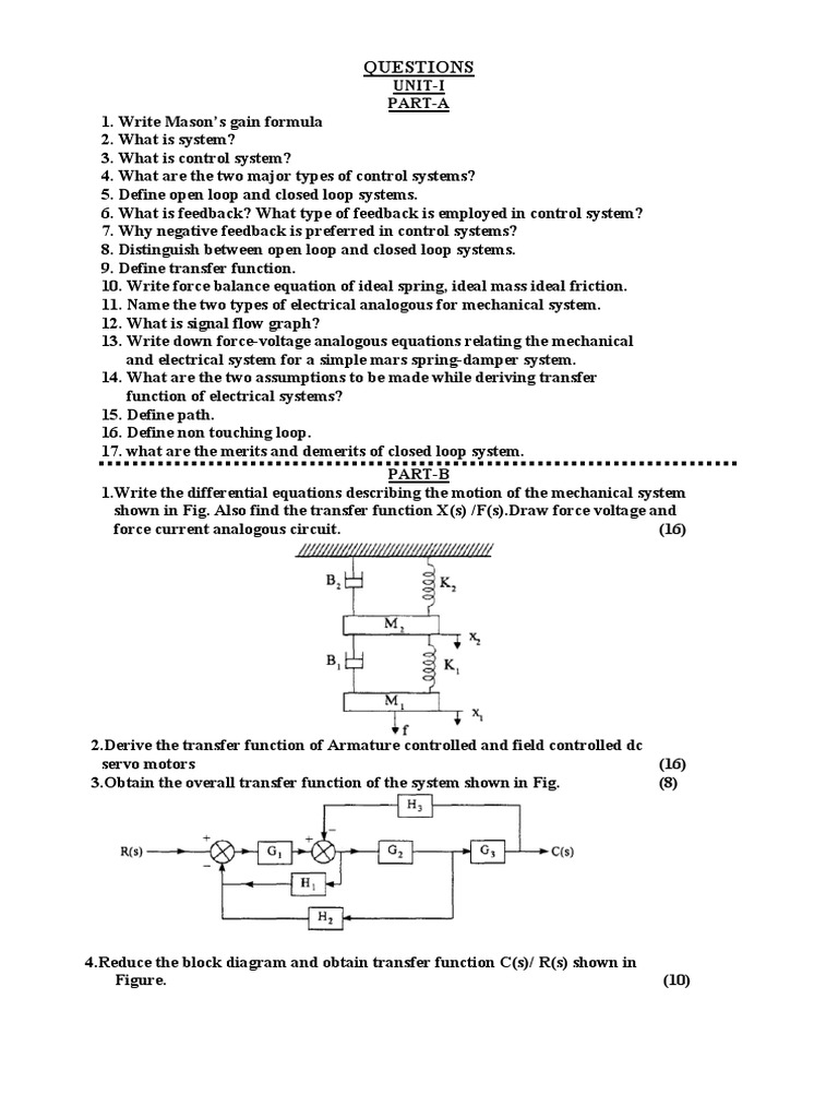 Unit I | PDF | Electric Motor | Control Theory