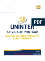 Atividade Pratica de Logica de Programacao e Algoritmos - J M S