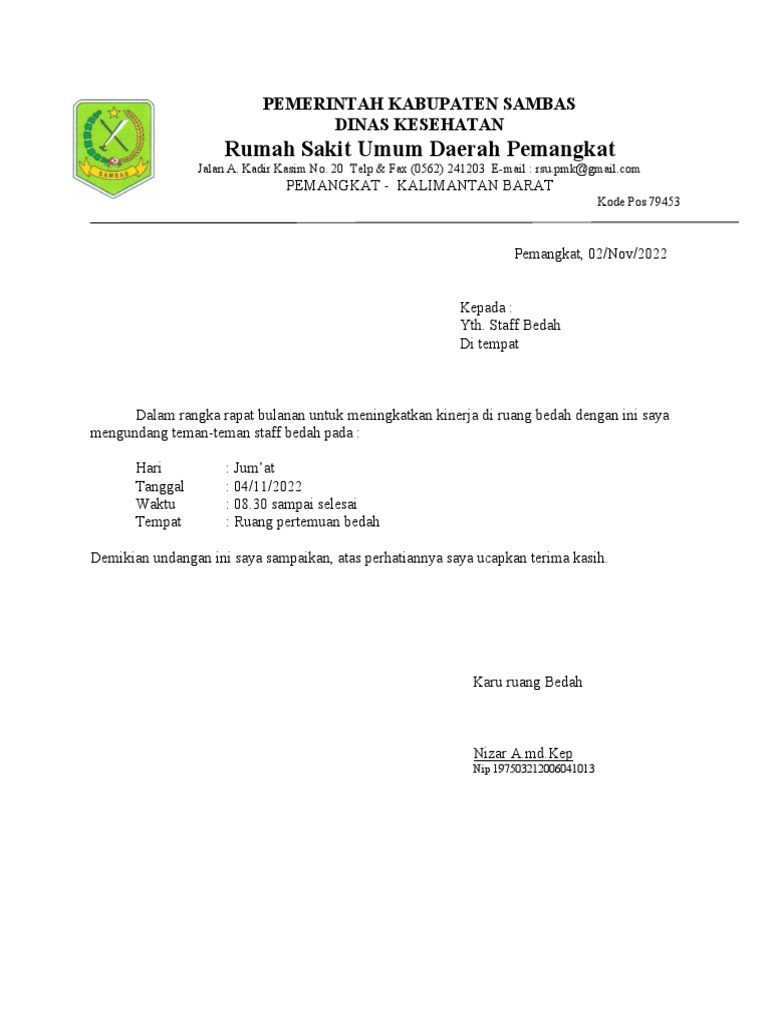 Undangan Rapat | PDF