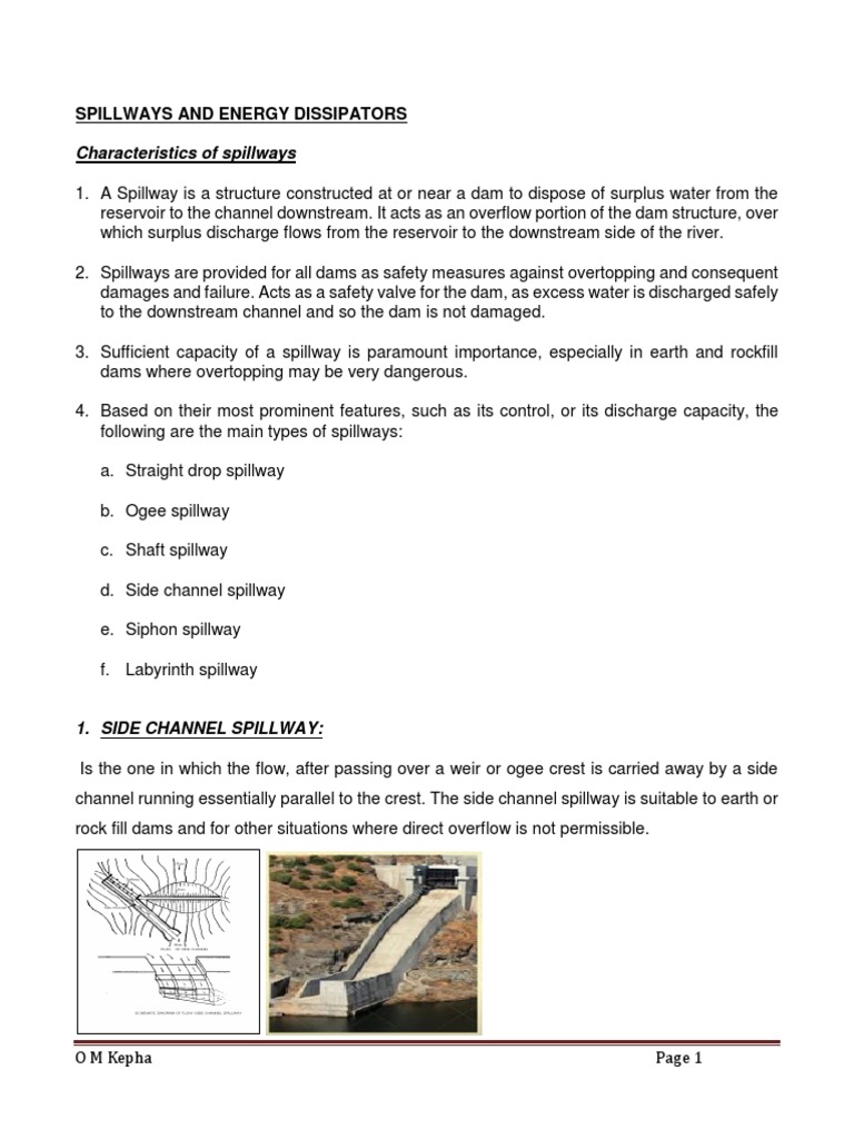Chap 4-3-4 Spillways-Energy Dissipators RR ST Vers | PDF | Spillway | Dam