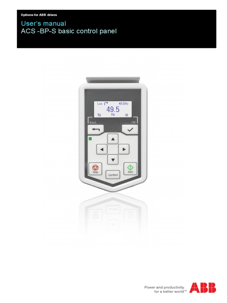 ABB ACS580 Drive User Manual | PDF | Electric Motor | Menu (Computing)
