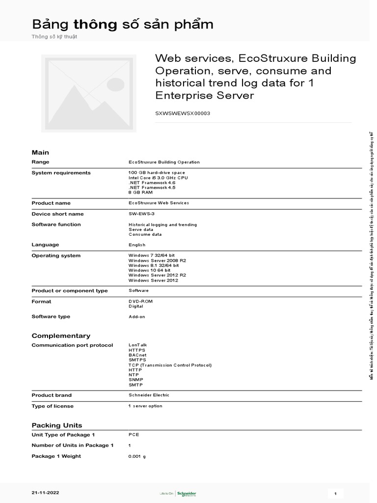 EcoStruxure Building Operation - SXWSWEWSX00003 | PDF