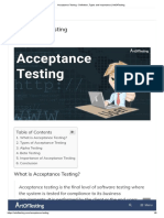 Acceptance Testing - Definition, Types and Importance - ArtOfTesting