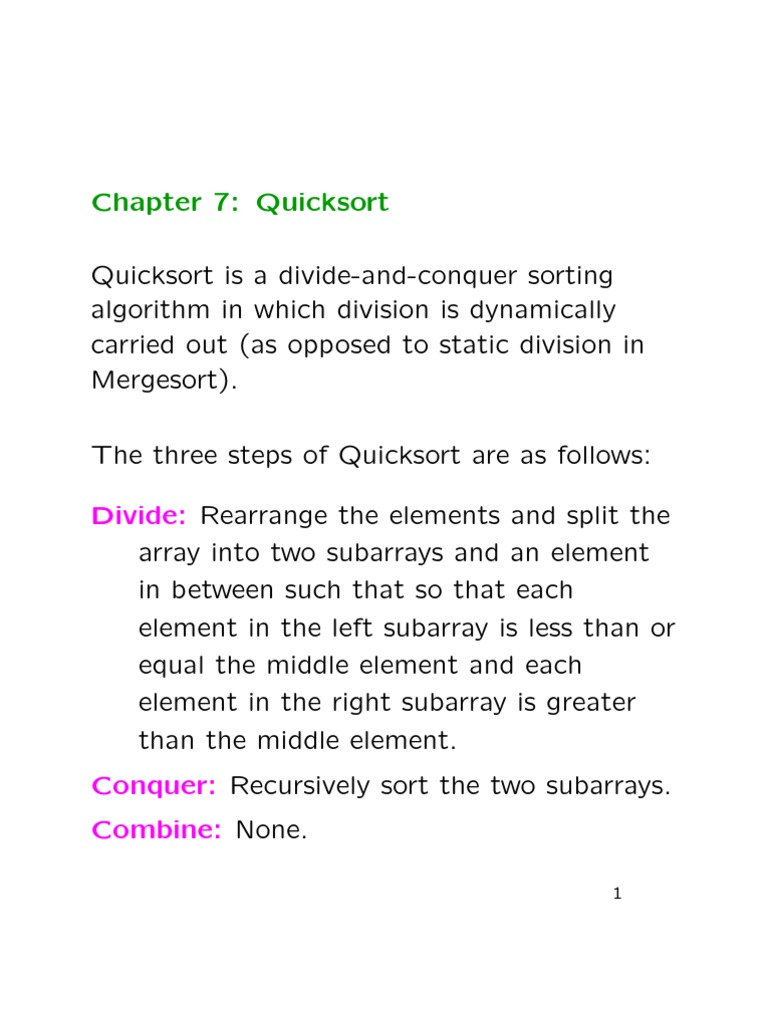 Quicksort Algorithm Explained | PDF | Time Complexity | Theoretical ...