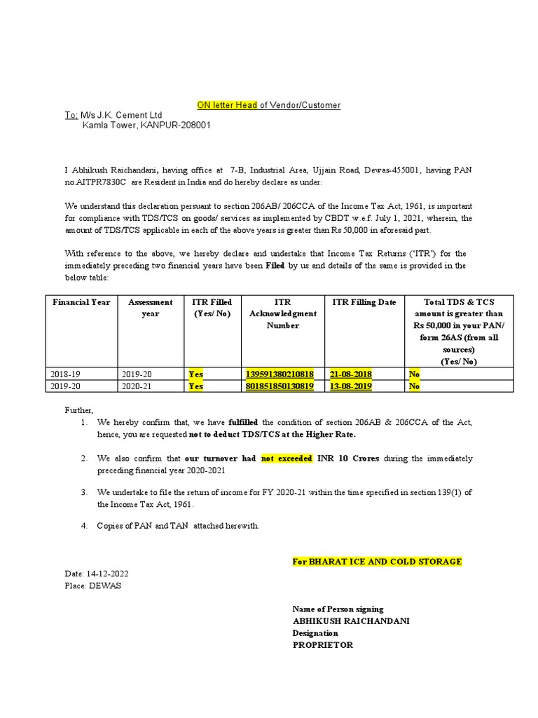 Declaration 206ab and 206cca for vendor customer pdf public law