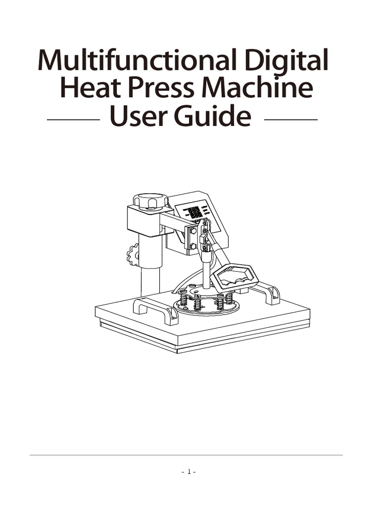 Functional Digital Heat Press Machine User Guide PDF Ac Power Plugs