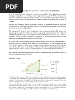 Power Triangle, Power Factor and Power Factor Correction Method