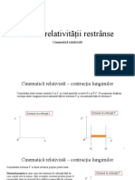 Teoria Relativitatii Restranse Cinematica Relativista