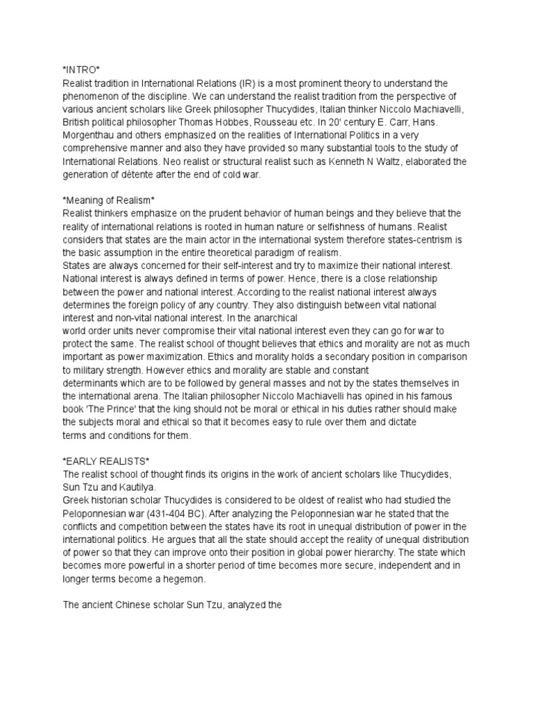 DEFINITION OF REALISM IN INTERNATIONAL RELATIONS PDF visual data 2