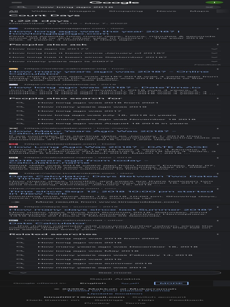 How Long Ago 2018 - Google Search | PDF