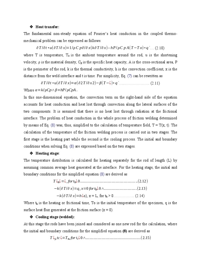 Heat Transfer Equation PDF Thermal Conduction Heat