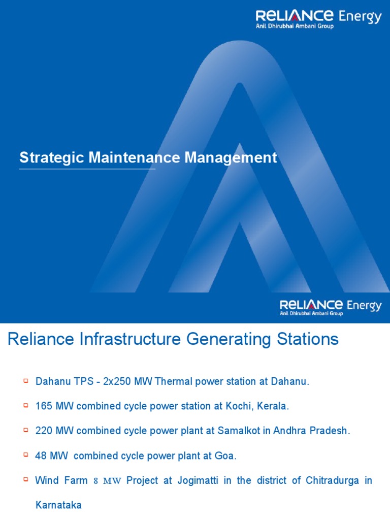 Strategic Maintenance Management Overview | PDF