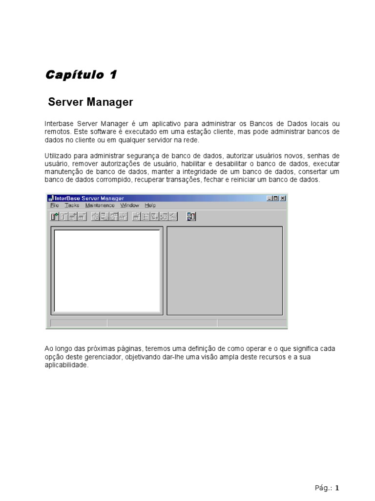 Gerenciador de Servidor Interbase | PDF | Servidor (informática ...