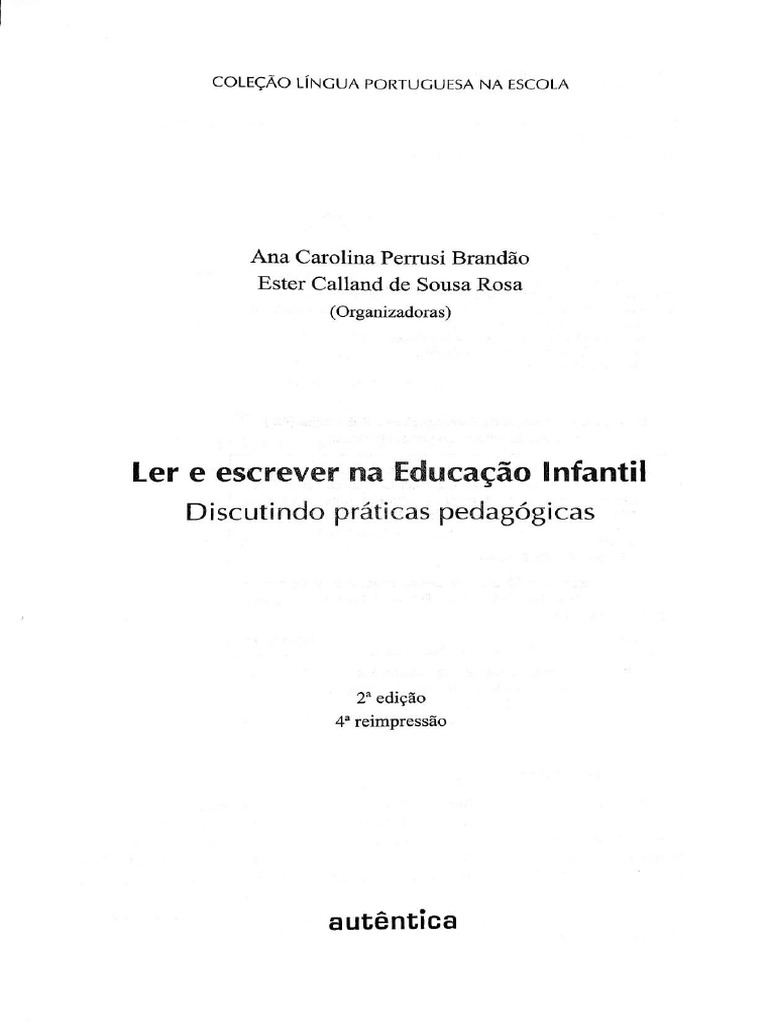 Alfabetizar e Letrar Na Educação Infantil | PDF