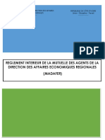 Règlement Intérieur de La MADAFER PDF