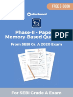 SEBI 2020 Phase 2 Paper 2 Memory Based Questions